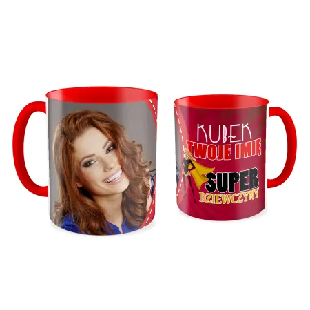 FOTO Kubek czerwony 330ml dla KOBIETY